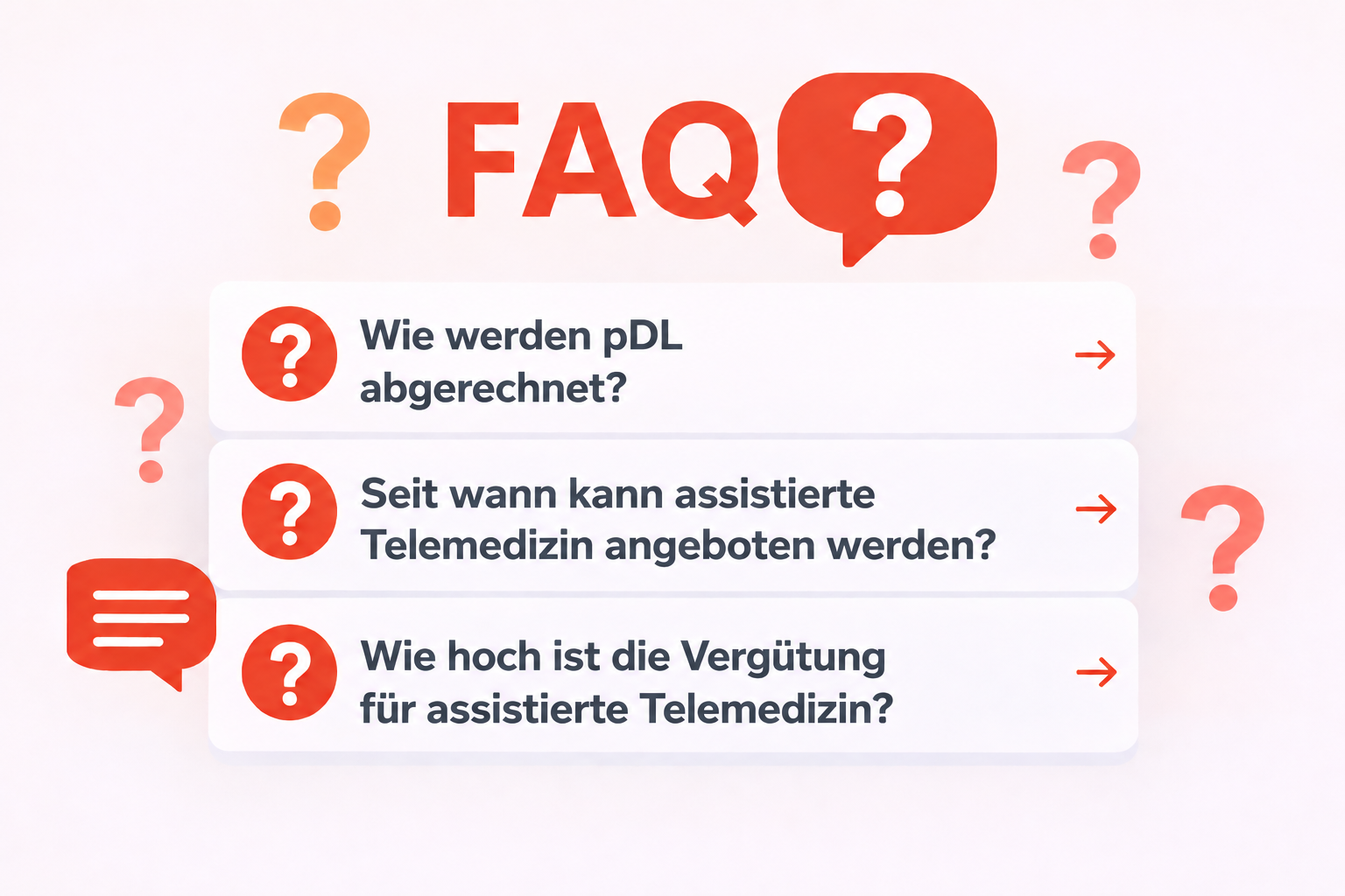 FAQ zu pDL und assistierter Telemedizin