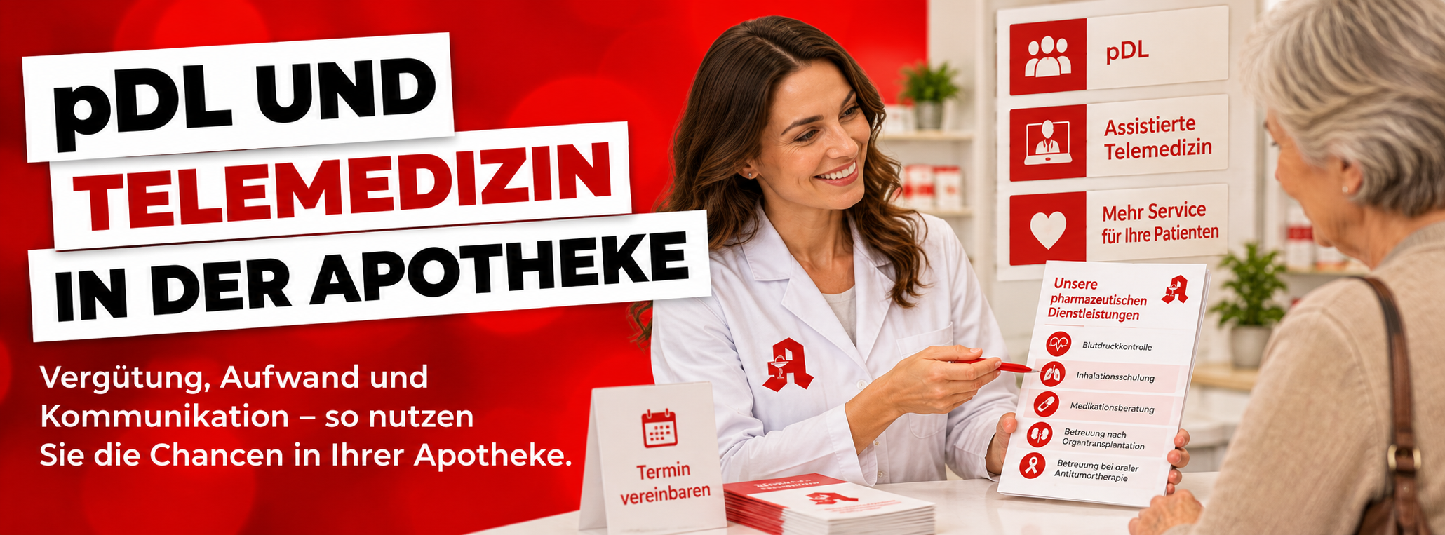 Pharmazeutische Dienstleistungen und assistierte Telemedizin in der Apotheke